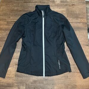 Maggie Lane Black Zip Up Athletic Golf Windbreak Jacket